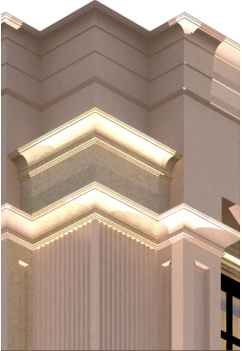 عمود خارجي وتشكيلات كرانيش من الحجر